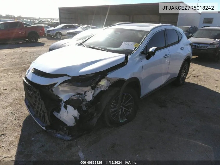 2024 Lexus Nx 350H VIN: JTJAKCEZ7R5018242 Lot: 40835325