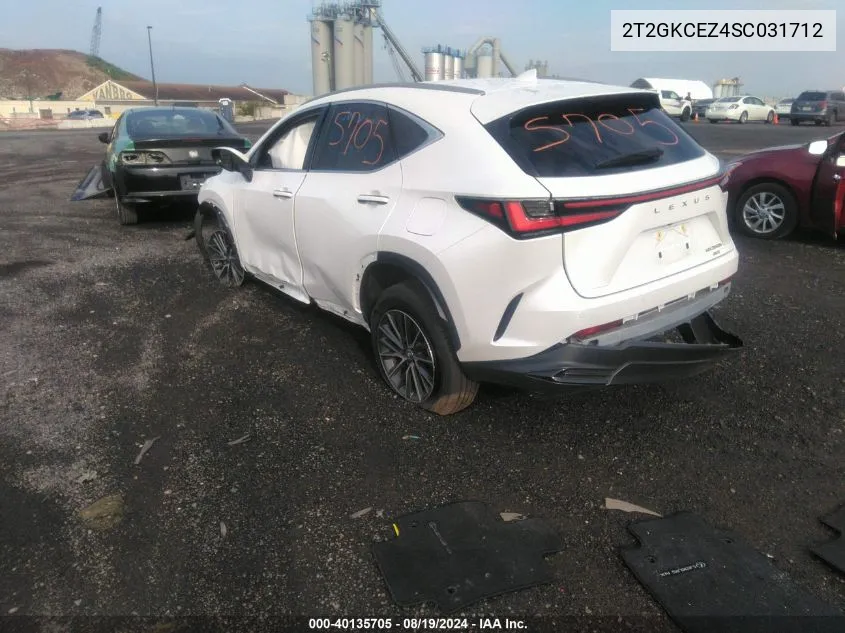 2025 Lexus Nx 350H Premium VIN: 2T2GKCEZ4SC031712 Lot: 40135705