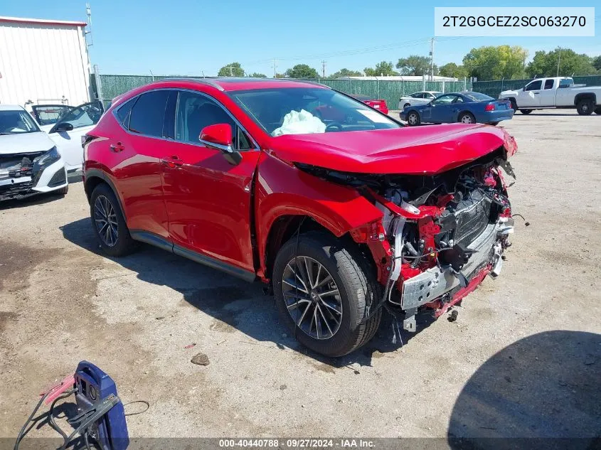 2025 Lexus Nx 350 Premium VIN: 2T2GGCEZ2SC063270 Lot: 40440788