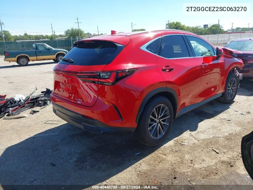 2025 Lexus Nx 350 Premium VIN: 2T2GGCEZ2SC063270 Lot: 40440788