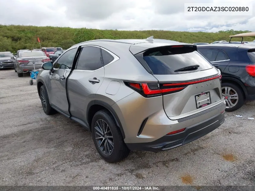 2025 Lexus Nx 250 Premium VIN: 2T2GDCAZ3SC020880 Lot: 40491835