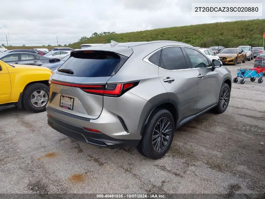 2025 Lexus Nx 250 Premium VIN: 2T2GDCAZ3SC020880 Lot: 40491835