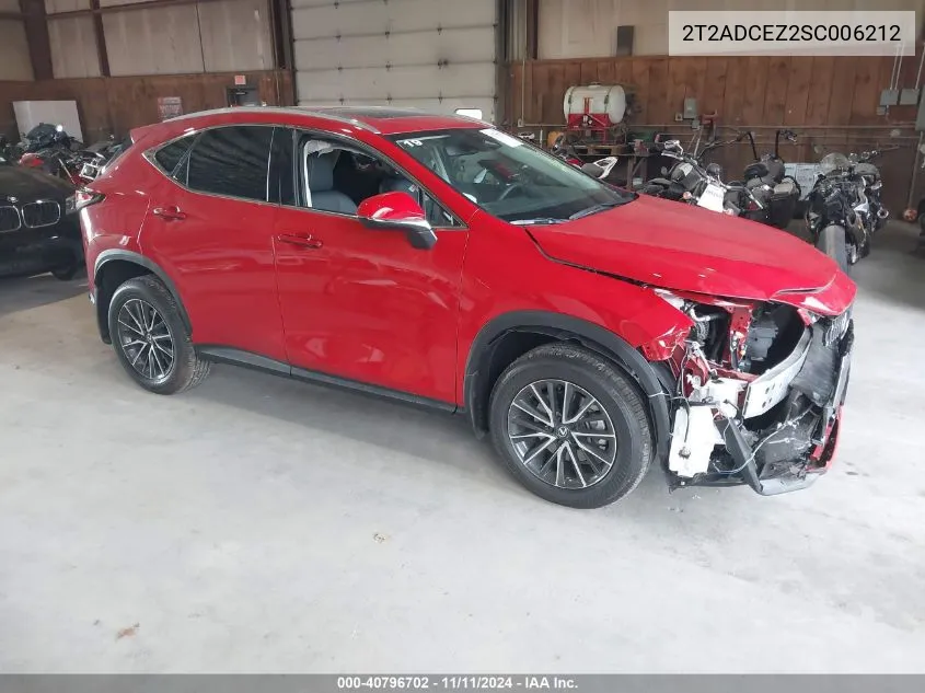 2025 Lexus Nx 250 VIN: 2T2ADCEZ2SC006212 Lot: 40796702