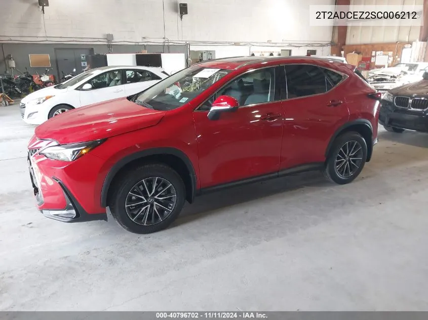 2025 Lexus Nx 250 VIN: 2T2ADCEZ2SC006212 Lot: 40796702