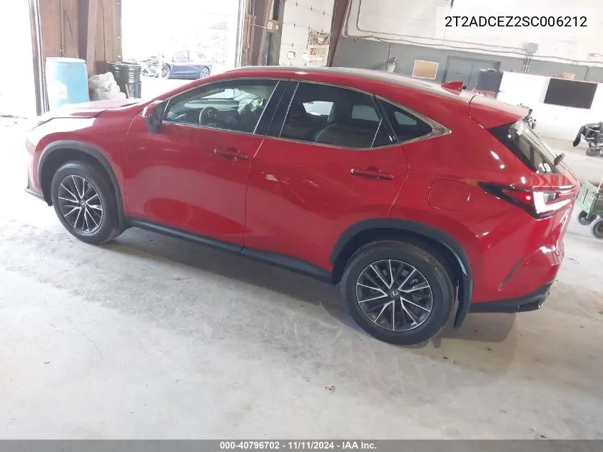 2025 Lexus Nx 250 VIN: 2T2ADCEZ2SC006212 Lot: 40796702