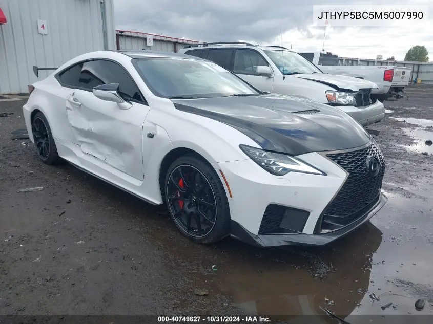 2021 Lexus Rc F Track VIN: JTHYP5BC5M5007990 Lot: 40749627