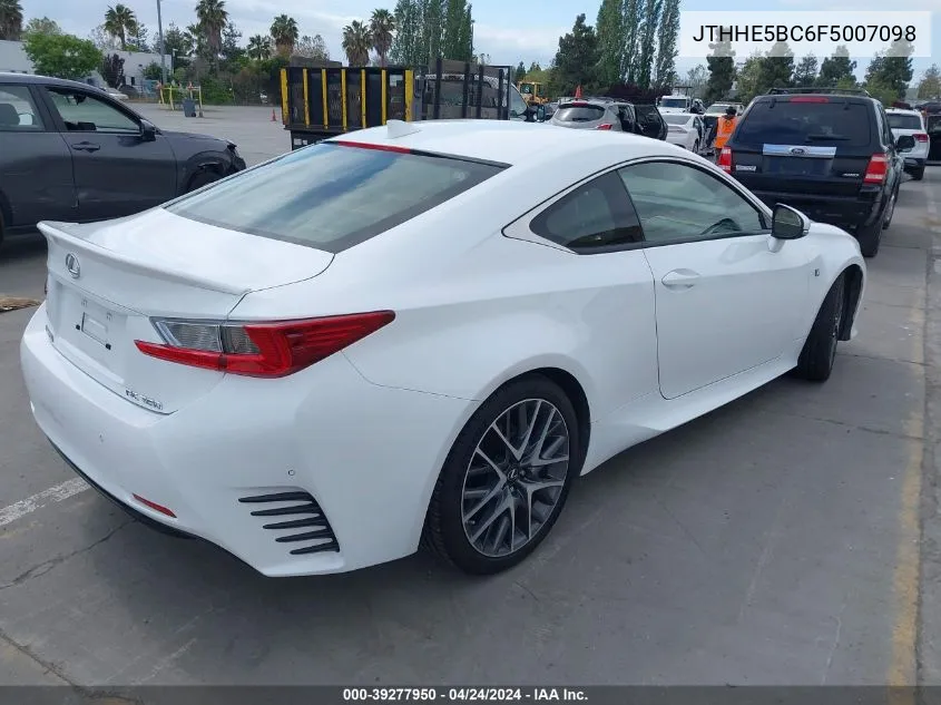 JTHHE5BC6F5007098 2015 Lexus Rc 350