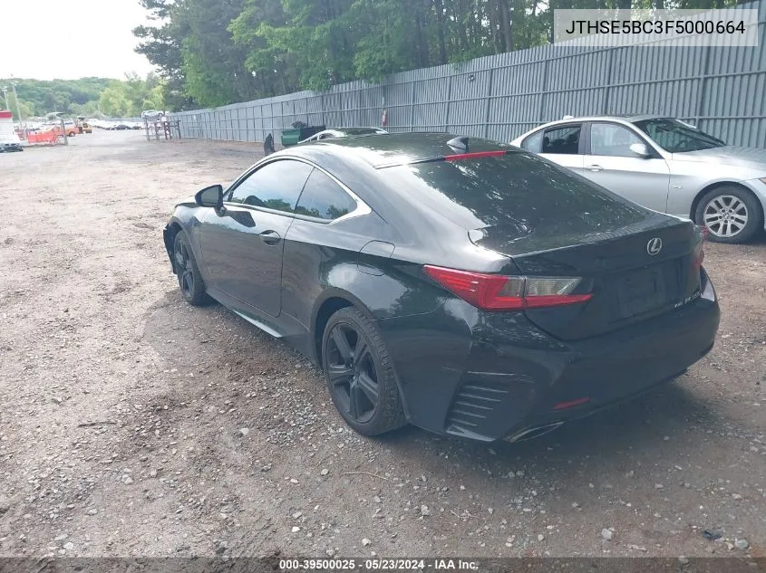 JTHSE5BC3F5000664 2015 Lexus Rc 350