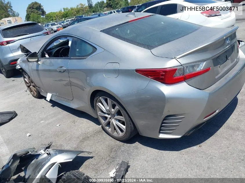 2015 Lexus Rc 350 VIN: JTHHE5BC4F5003471 Lot: 39935890