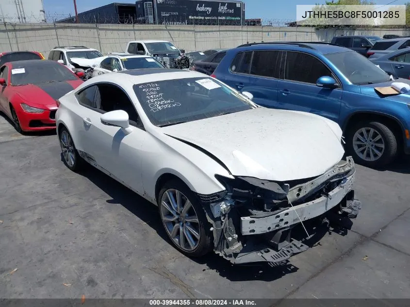 2015 Lexus Rc 350 VIN: JTHHE5BC8F5001285 Lot: 39944355