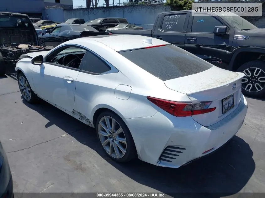 2015 Lexus Rc 350 VIN: JTHHE5BC8F5001285 Lot: 39944355