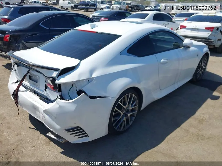 2015 Lexus Rc 350 VIN: JTHHE5BC1F5009762 Lot: 40043971