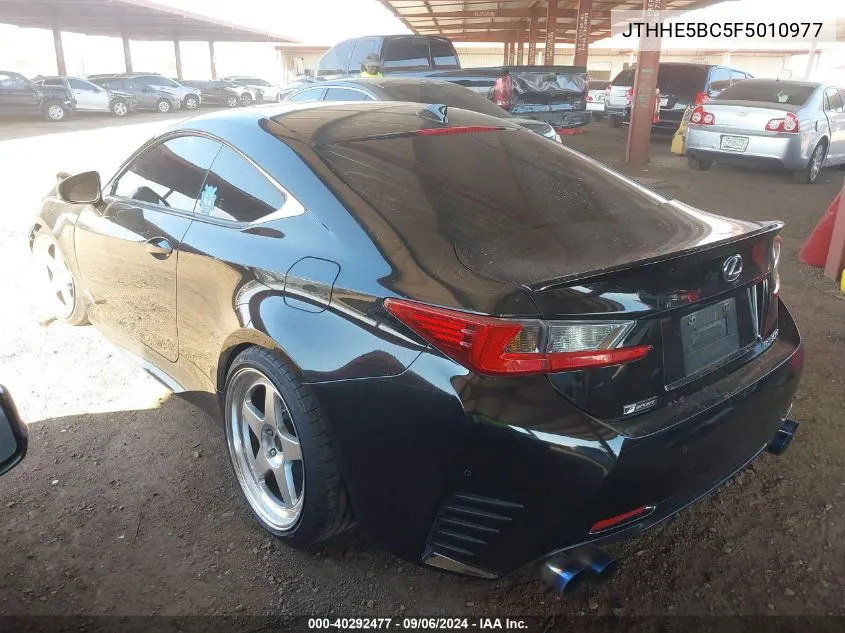 2015 Lexus Rc 350 VIN: JTHHE5BC5F5010977 Lot: 40292477