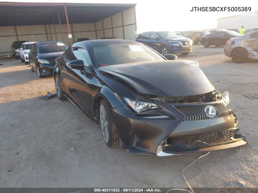 2015 Lexus Rc 350 VIN: JTHSE5BCXF5005389 Lot: 40311832