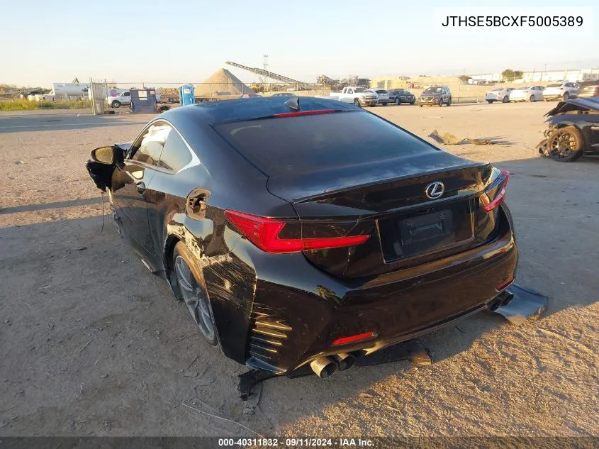 2015 Lexus Rc 350 VIN: JTHSE5BCXF5005389 Lot: 40311832