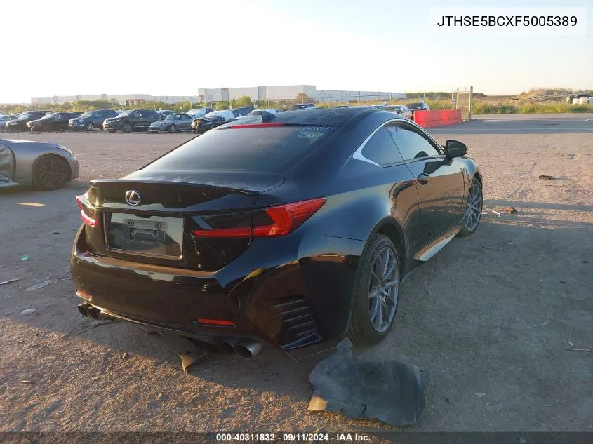 2015 Lexus Rc 350 VIN: JTHSE5BCXF5005389 Lot: 40311832