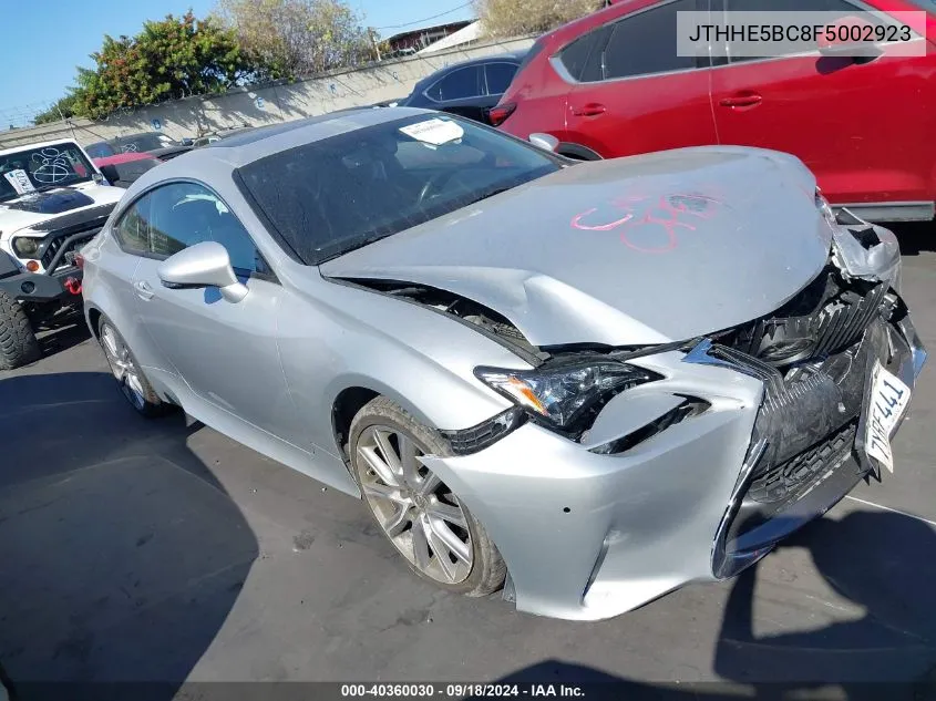 2015 Lexus Rc 350 VIN: JTHHE5BC8F5002923 Lot: 40360030