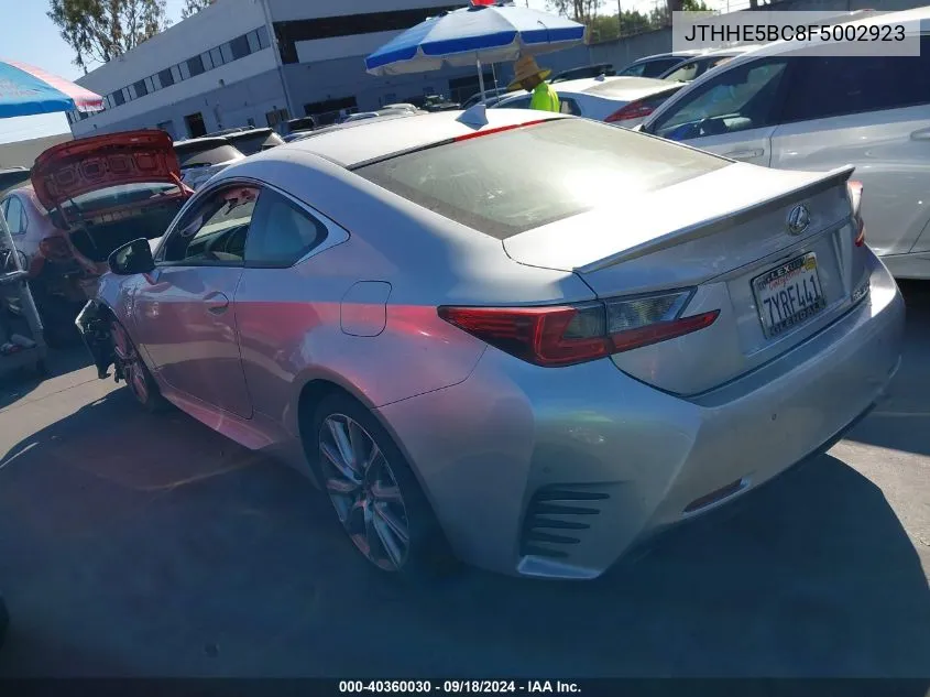 2015 Lexus Rc 350 VIN: JTHHE5BC8F5002923 Lot: 40360030