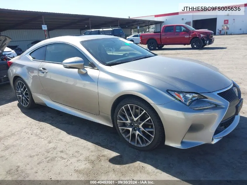 2015 Lexus Rc 350 VIN: JTHHE5BC9F5005636 Lot: 40453501