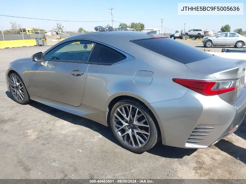 2015 Lexus Rc 350 VIN: JTHHE5BC9F5005636 Lot: 40453501