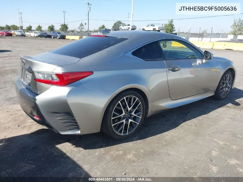 2015 Lexus Rc 350 VIN: JTHHE5BC9F5005636 Lot: 40453501