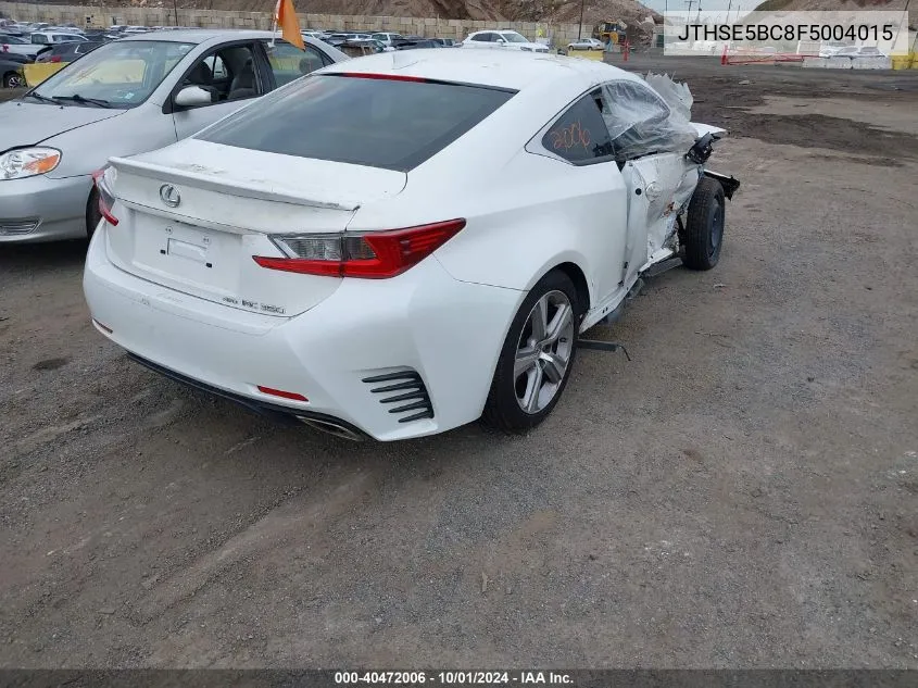 JTHSE5BC8F5004015 2015 Lexus Rc 350