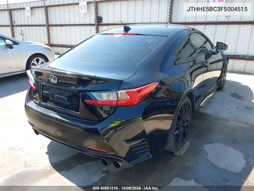 2015 Lexus Rc 350 VIN: JTHHE5BC3F5004515 Lot: 40501216