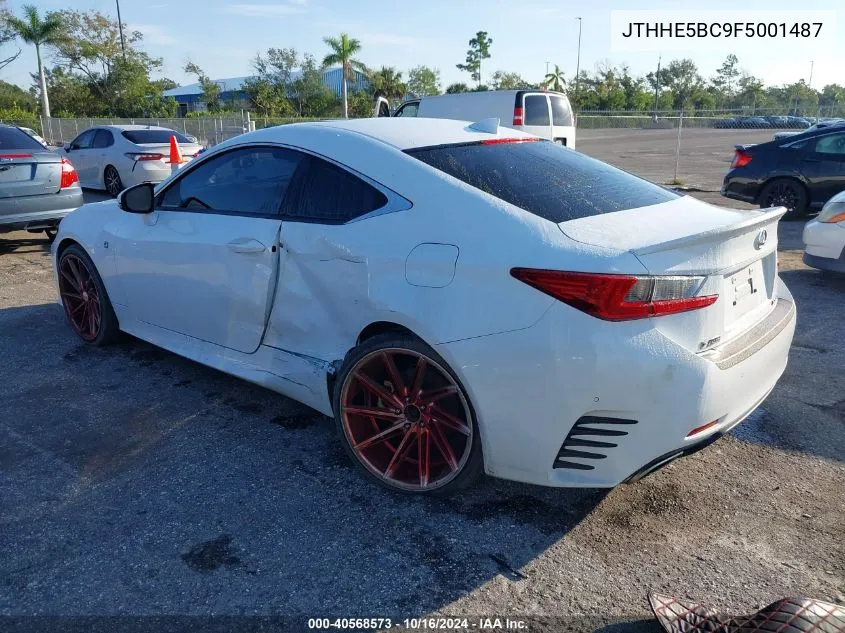 2015 Lexus Rc 350 VIN: JTHHE5BC9F5001487 Lot: 40568573