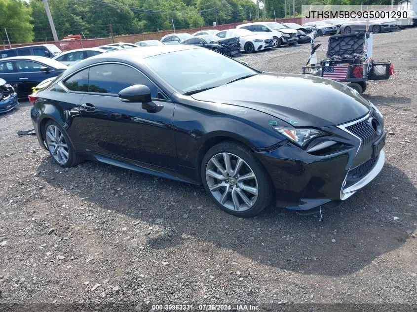 2016 Lexus Rc 300 VIN: JTHSM5BC9G5001290 Lot: 39963331