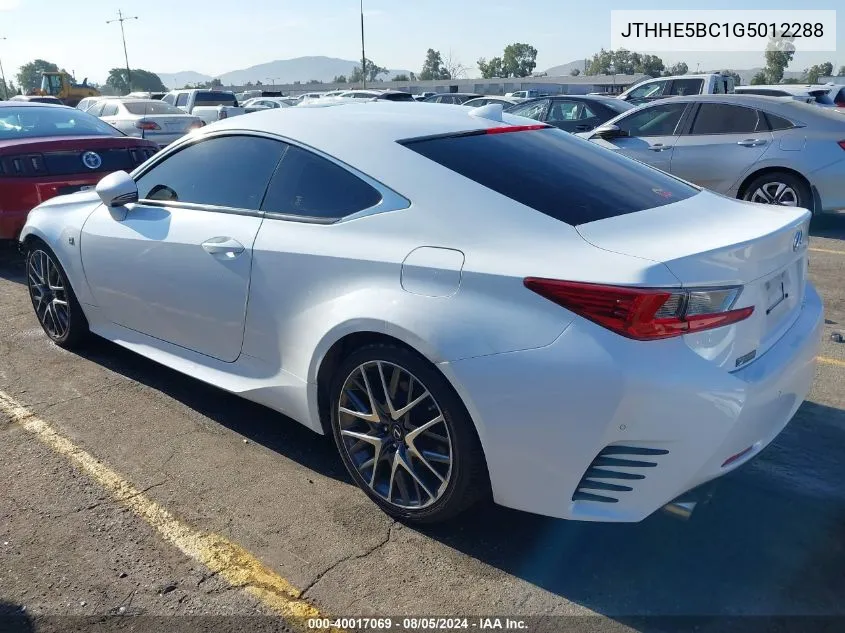 JTHHE5BC1G5012288 2016 Lexus Rc 350