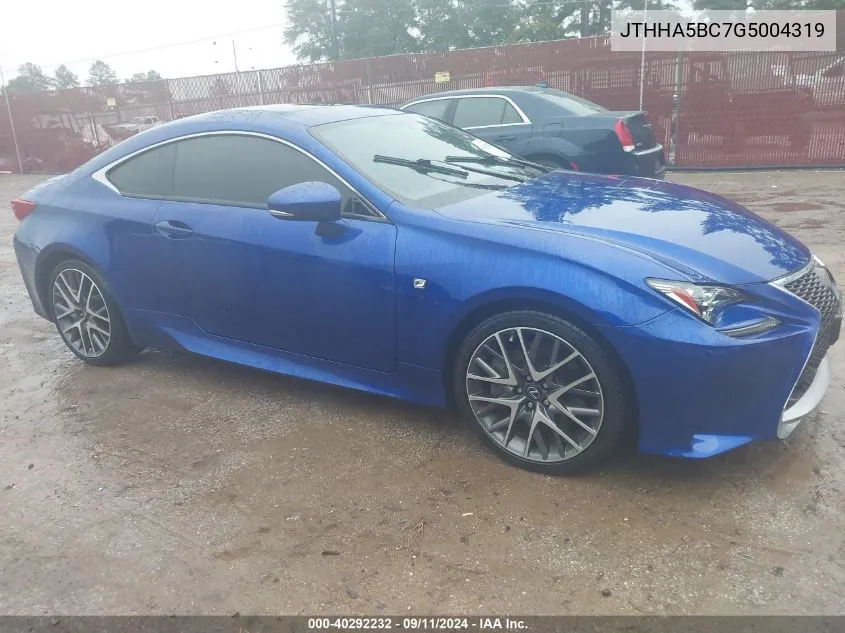 JTHHA5BC7G5004319 2016 Lexus Rc 200T