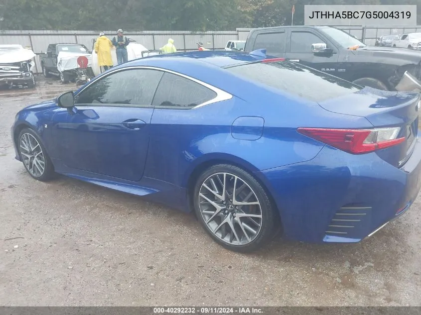 JTHHA5BC7G5004319 2016 Lexus Rc 200T