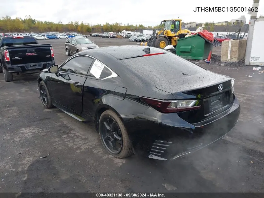 2016 Lexus Rc 300 300 VIN: JTHSM5BC1G5001462 Lot: 40321138