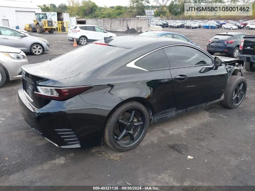 2016 Lexus Rc 300 300 VIN: JTHSM5BC1G5001462 Lot: 40321138