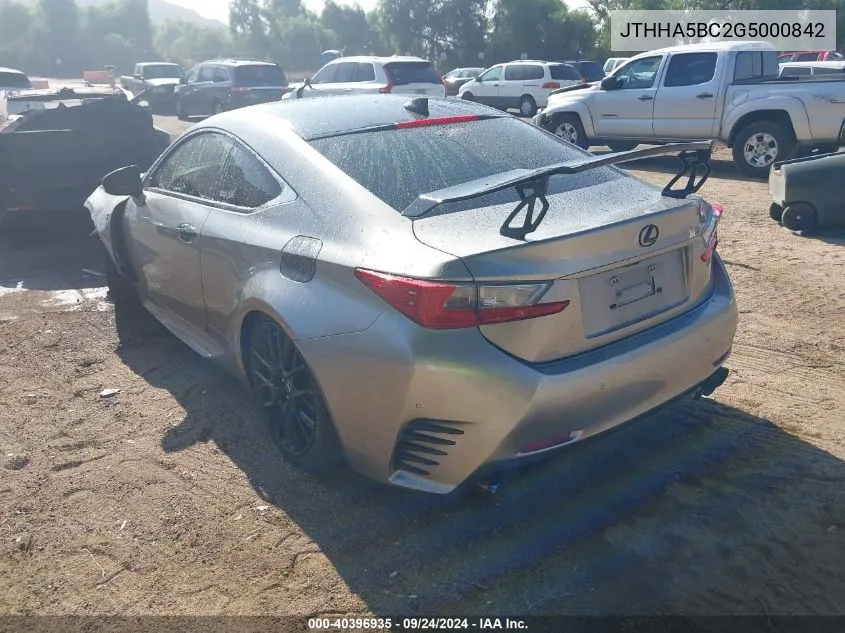 JTHHA5BC2G5000842 2016 Lexus Rc 200T