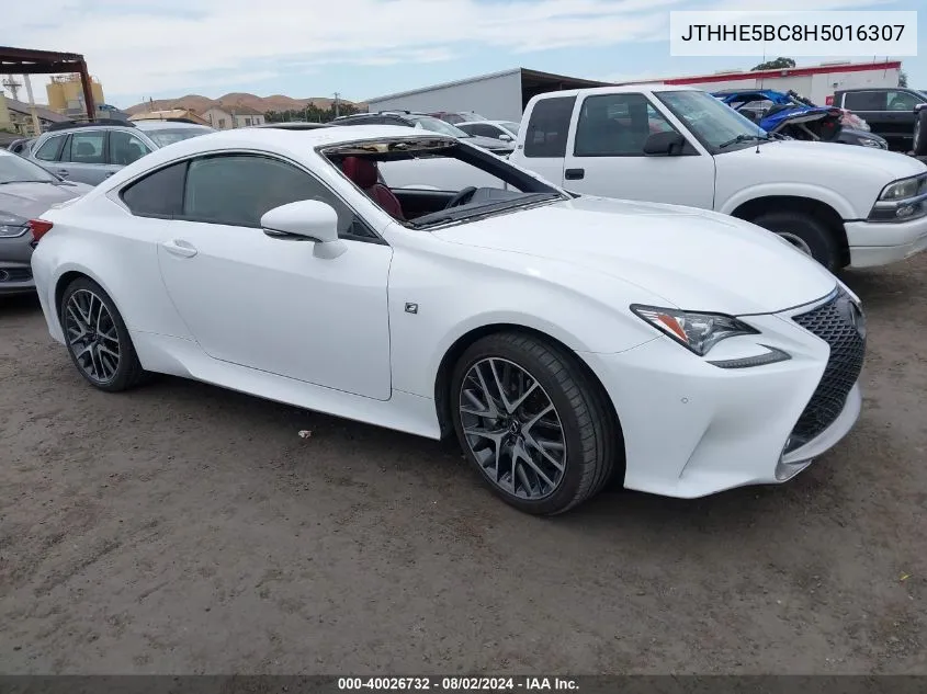 JTHHE5BC8H5016307 2017 Lexus Rc 350