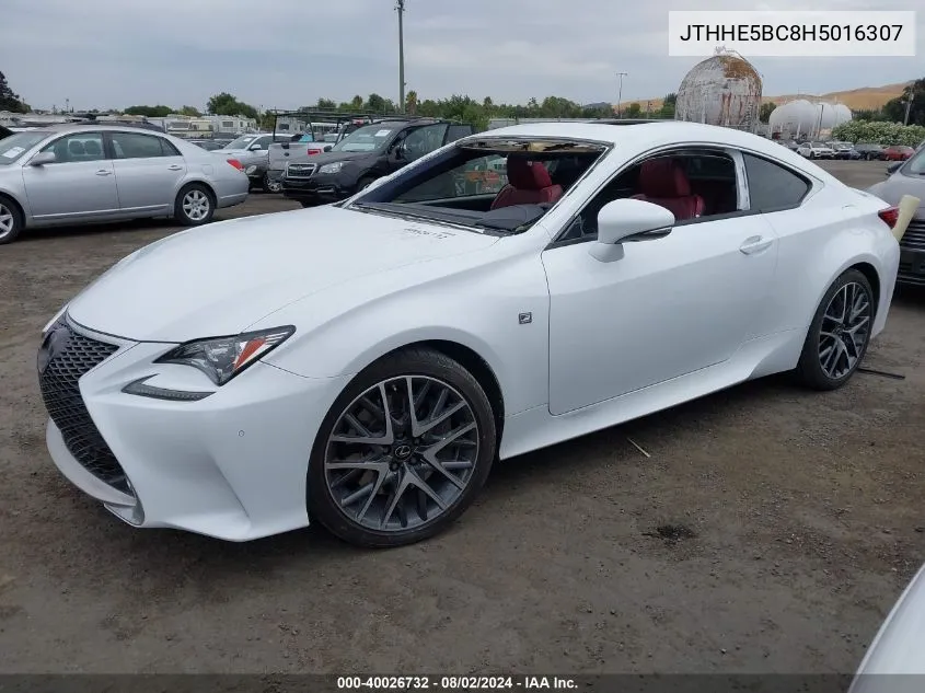 2017 Lexus Rc 350 VIN: JTHHE5BC8H5016307 Lot: 40026732