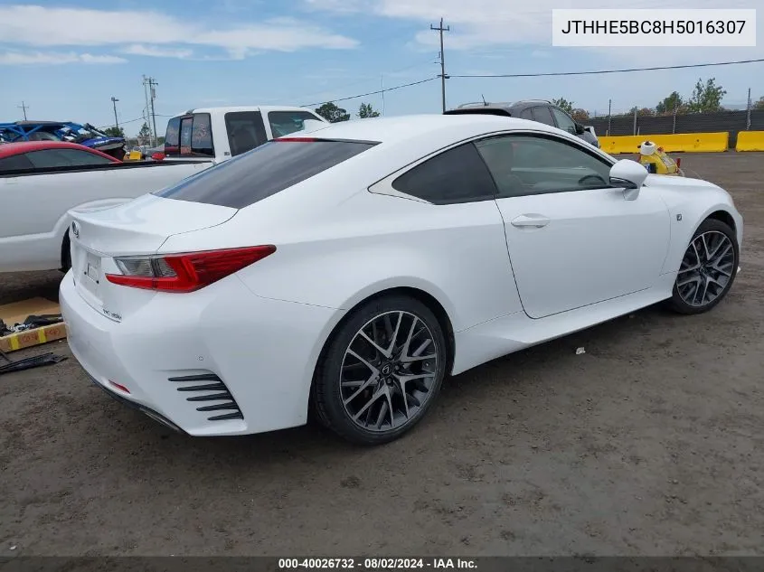 JTHHE5BC8H5016307 2017 Lexus Rc 350