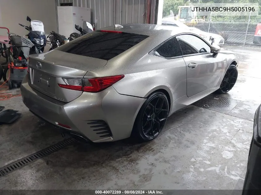 JTHHA5BC9H5005196 2017 Lexus Rc 200T