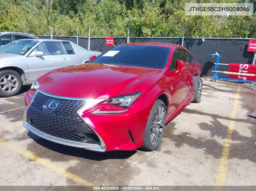 JTHSE5BC2H5008046 2017 Lexus Rc 350