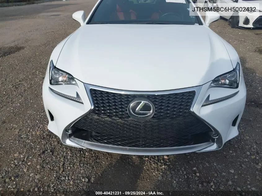 JTHSM5BC6H5002432 2017 Lexus Rc 300