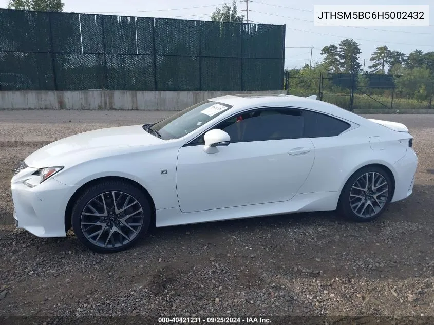 JTHSM5BC6H5002432 2017 Lexus Rc 300