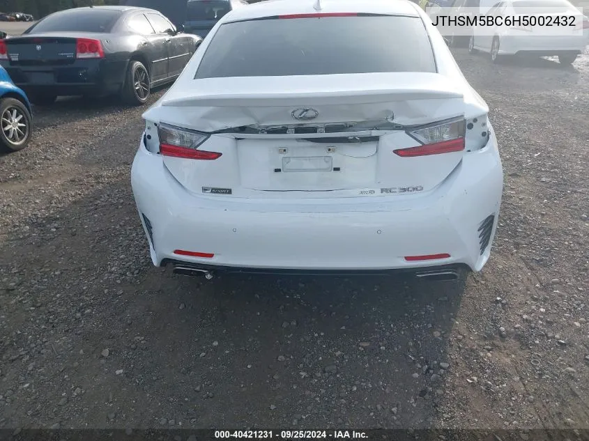 JTHSM5BC6H5002432 2017 Lexus Rc 300