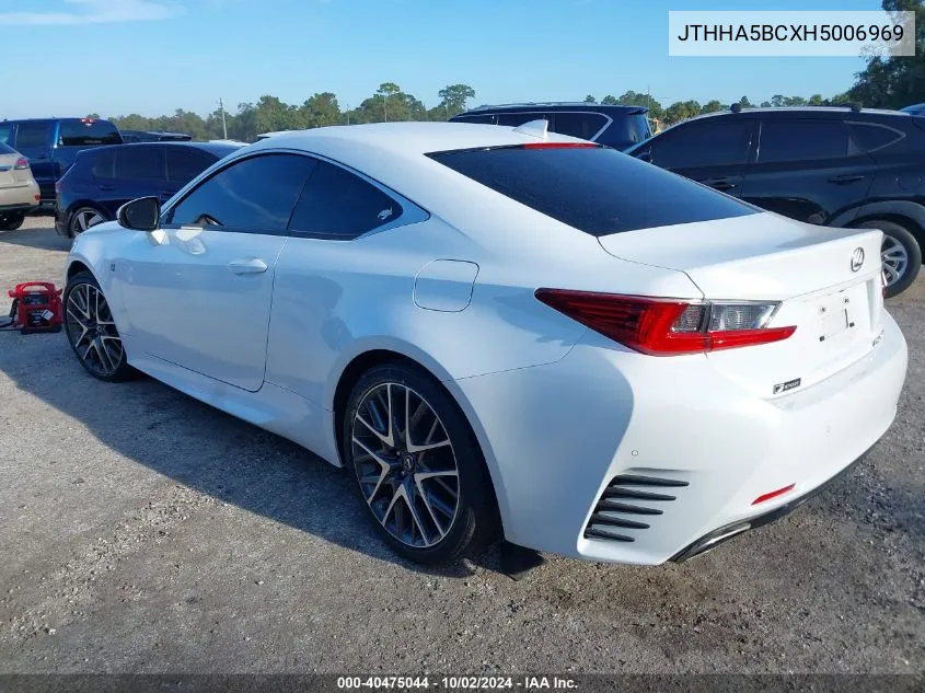 2017 Lexus Rc 200T VIN: JTHHA5BCXH5006969 Lot: 40475044