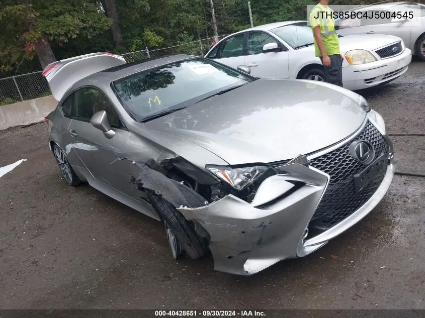 JTHS85BC4J5004545 2018 Lexus Rc 300