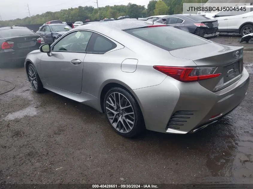 2018 Lexus Rc 300 VIN: JTHS85BC4J5004545 Lot: 40428651