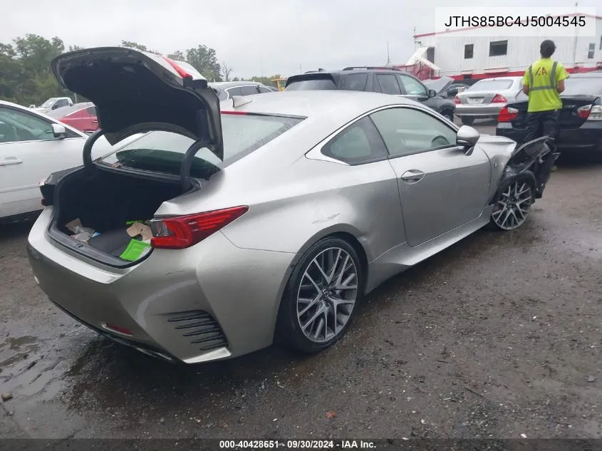 JTHS85BC4J5004545 2018 Lexus Rc 300