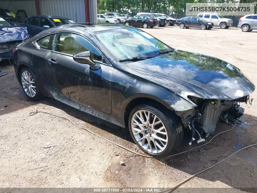 JTHS85BC7K5004735 2019 Lexus Rc 300