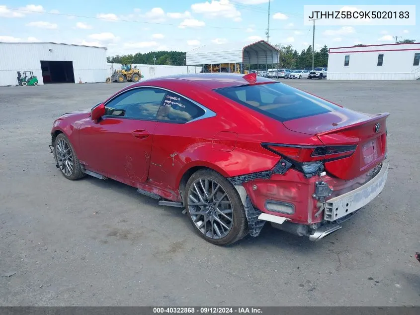 2019 Lexus Rc 350 350 VIN: JTHHZ5BC9K5020183 Lot: 40322868