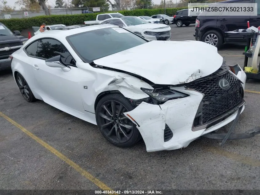 JTHHZ5BC7K5021333 2019 Lexus Rc 350 F Sport